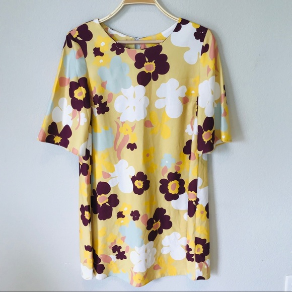 ASOS yellow floral retro shift dress - Picture 2 of 7